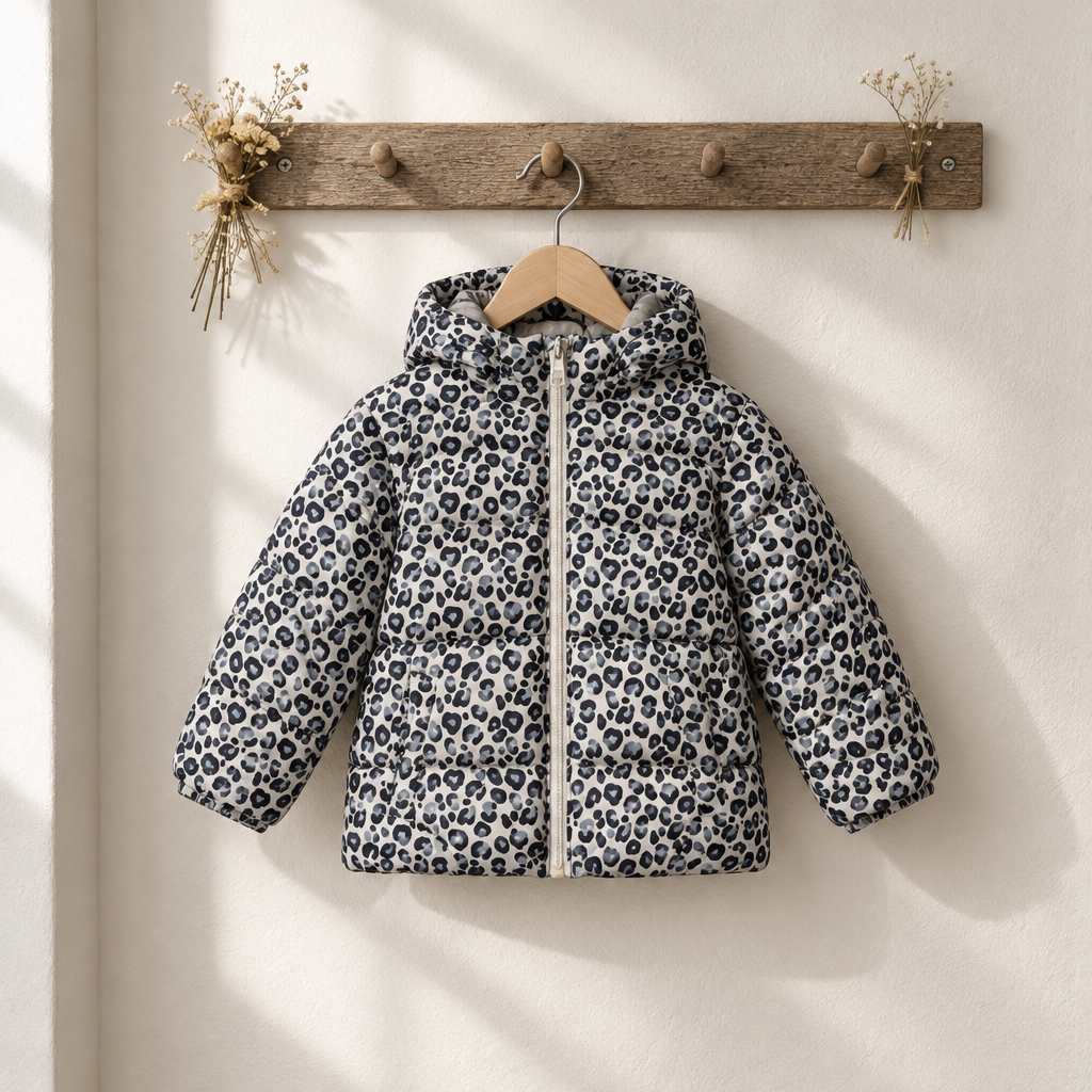 Chicco bērnu ziemas jaka ar leoparda rakstu
